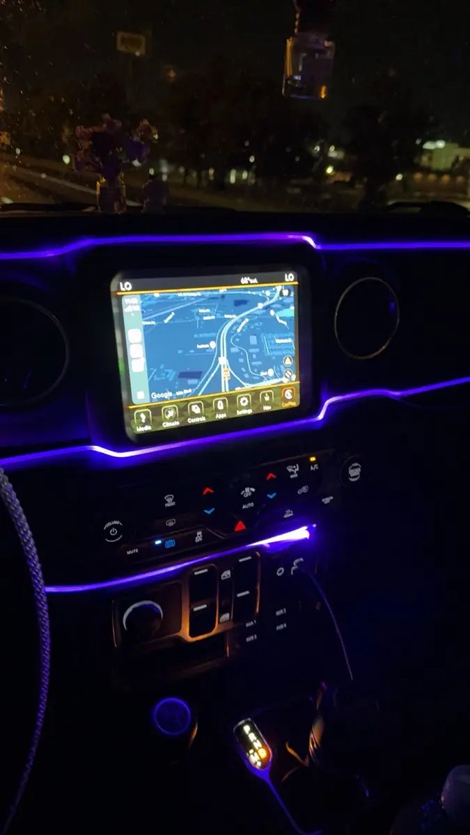 196" RGB LED Car Interior Lighting Kit - USB Powered, App-Controlled with Music My Store