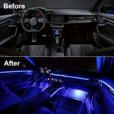 196" RGB LED Car Interior Lighting Kit - USB Powered, App-Controlled with Music My Store
